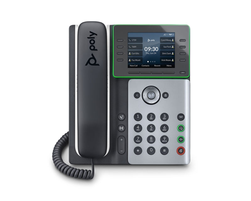 Poly Edge B10 - Telefono VoIP con ID chiamante/chiamata in attesa - 5 vie  capacit di chiamata - SIP, SDP - 8 linee - nero