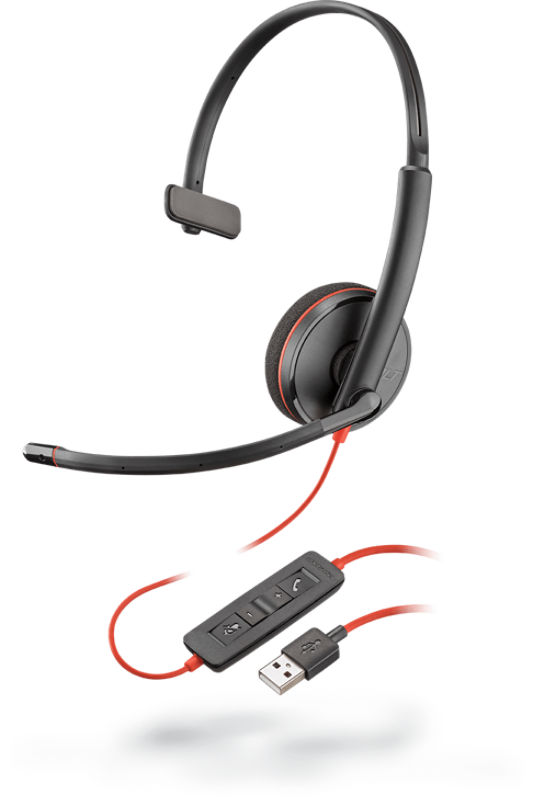 Blackwire 3200 Series Corded UC Headset Poly formerly