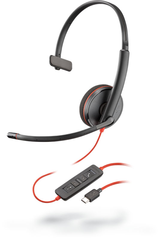 Blackwire 3200 Series Corded UC Headset Poly formerly