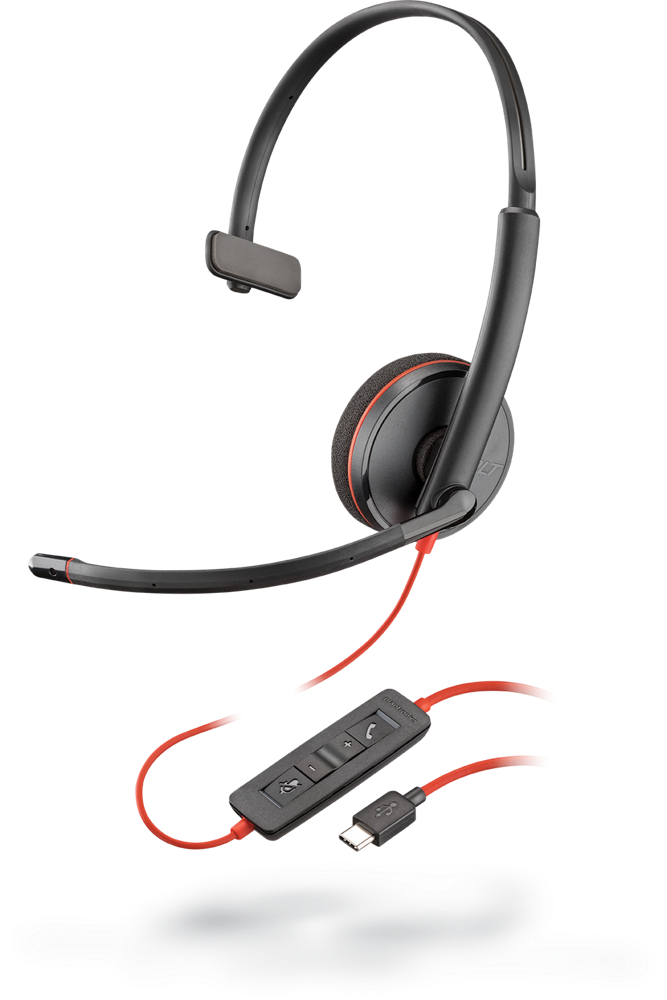 3200 Series Corded UC Headset Poly, formerly Plantronics Polycom