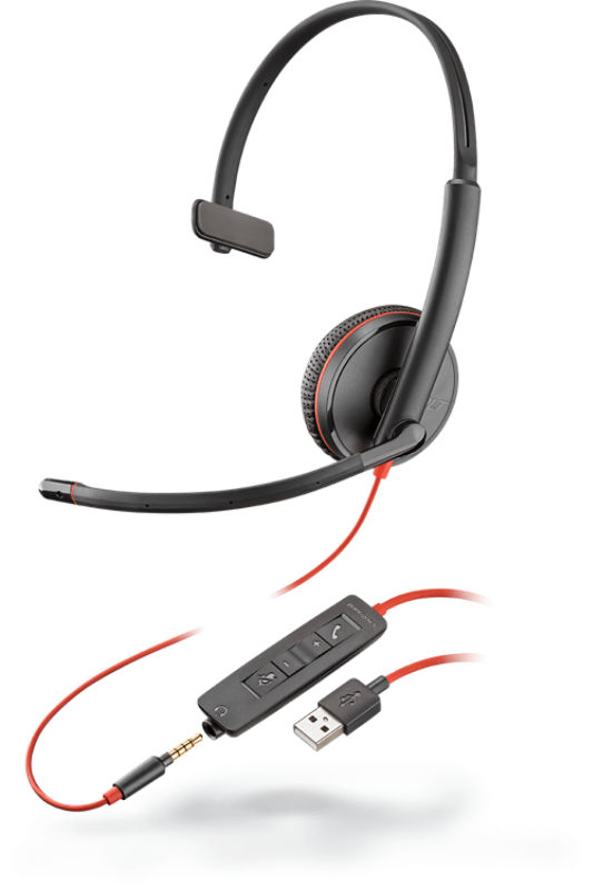 Auriculares Plantronics Voyager Focus Uc con Adaptador Usb Tipo C