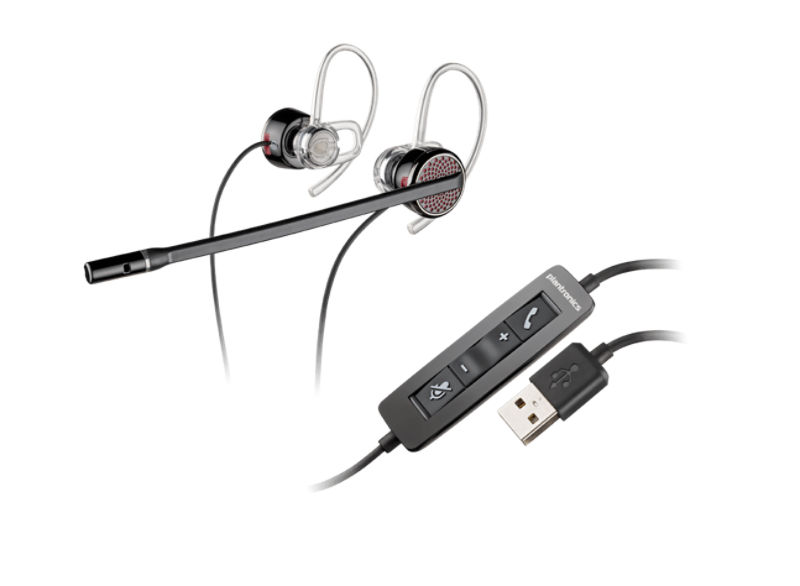 Plantronics Blackwire 3210 - Auriculares con cable de un solo oído  (monoaural) con micrófono Boom - USB-A para conectar a su PC y/o Mac