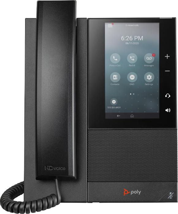 CCX 505 Media Phone, OpenSIP, Netzteil, integriertes WLAN, Poly NoiseBlock AI