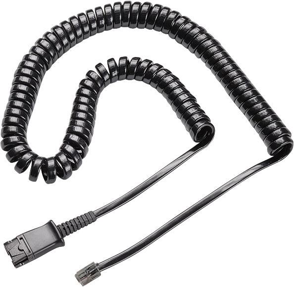 Cable enrollado (QD a conector modular de teléfono)