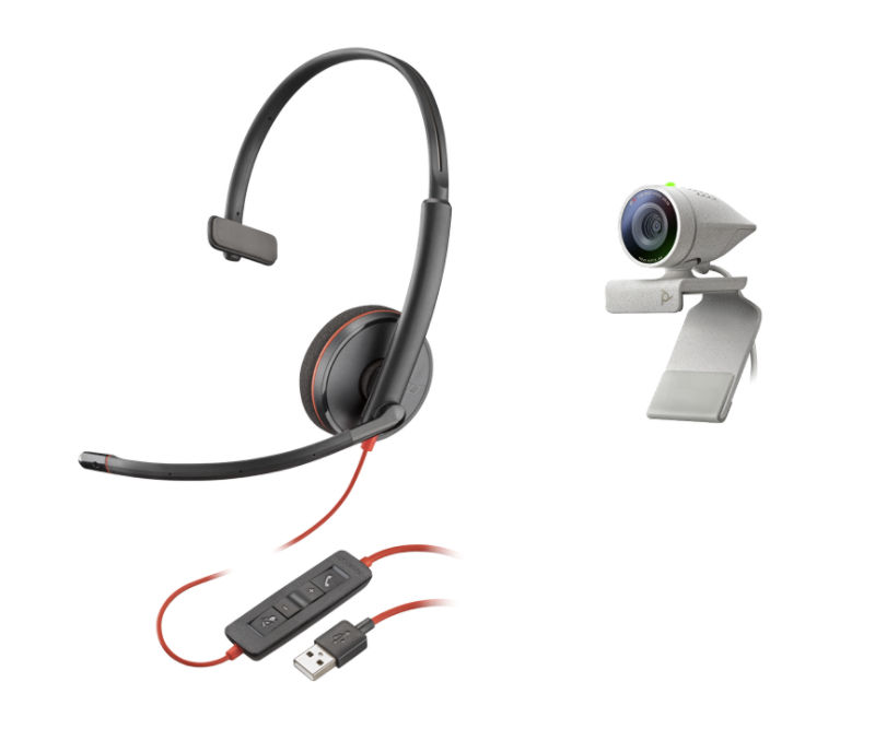 Micro-casques, speakerphones et solutions de visioconférence