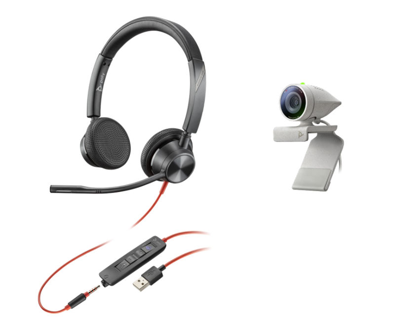 Poly - Studio P5 Webcam with Poly Sync 20+ Speakerphone Kit (Plantronics +  Polycom) - 1080p HD Professional Video Conferencing Camera & Bluetooth