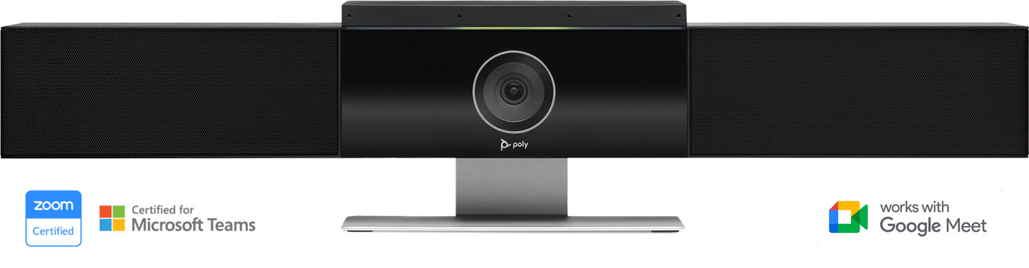Dispositivo multifuncional de áudio e videoconferência POLYCOM studio 4K HD  com rastreamento de voz USB