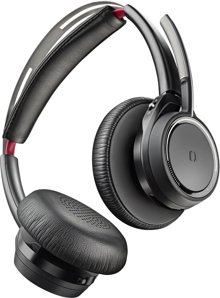 Zoom & more Certified Plantronics Sound Guard-Noise Canceling Mic-Connects to Deskphone/PC Mac-Works with Teams Mono Poly Voyager 5200 Office - Bluetooth Over-the-Ear Headset 