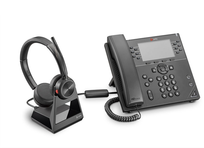 Series & | Office Headset Wireless Polycom Desk Phones Plantronics Poly, - DECT™ for formerly Savi 7200 System