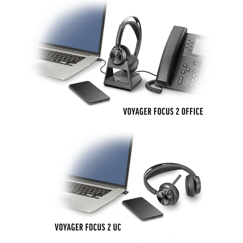 PLANTRONICS Voyager Focus 2 UC-M (USB-A対応、Microsot Teams対応