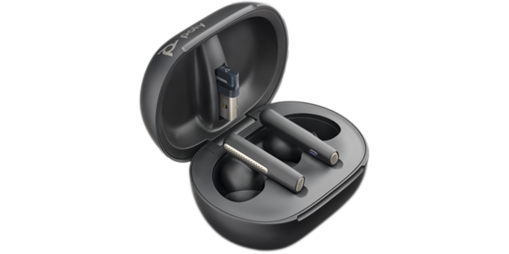 Voyager Free 60+ Carbon Black Teams USB-A in Smart Case