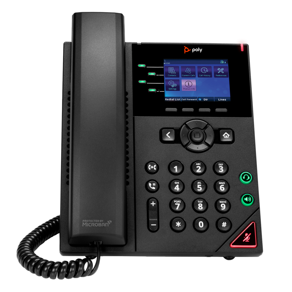 Polycom VVX 250 Business IP Desk Phone With Color Display Four Lines for sale online 