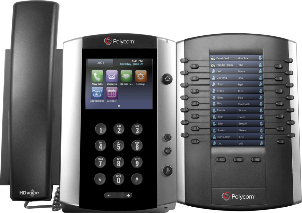 Polycom VVX 401 2200-48400-025 12-line Business Media Phone AC Adapter Not Included 
